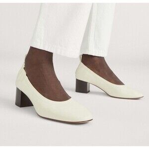 Everlane The Italian Leather Day Heel Women's Elastic Back Comfort Slip On Heels